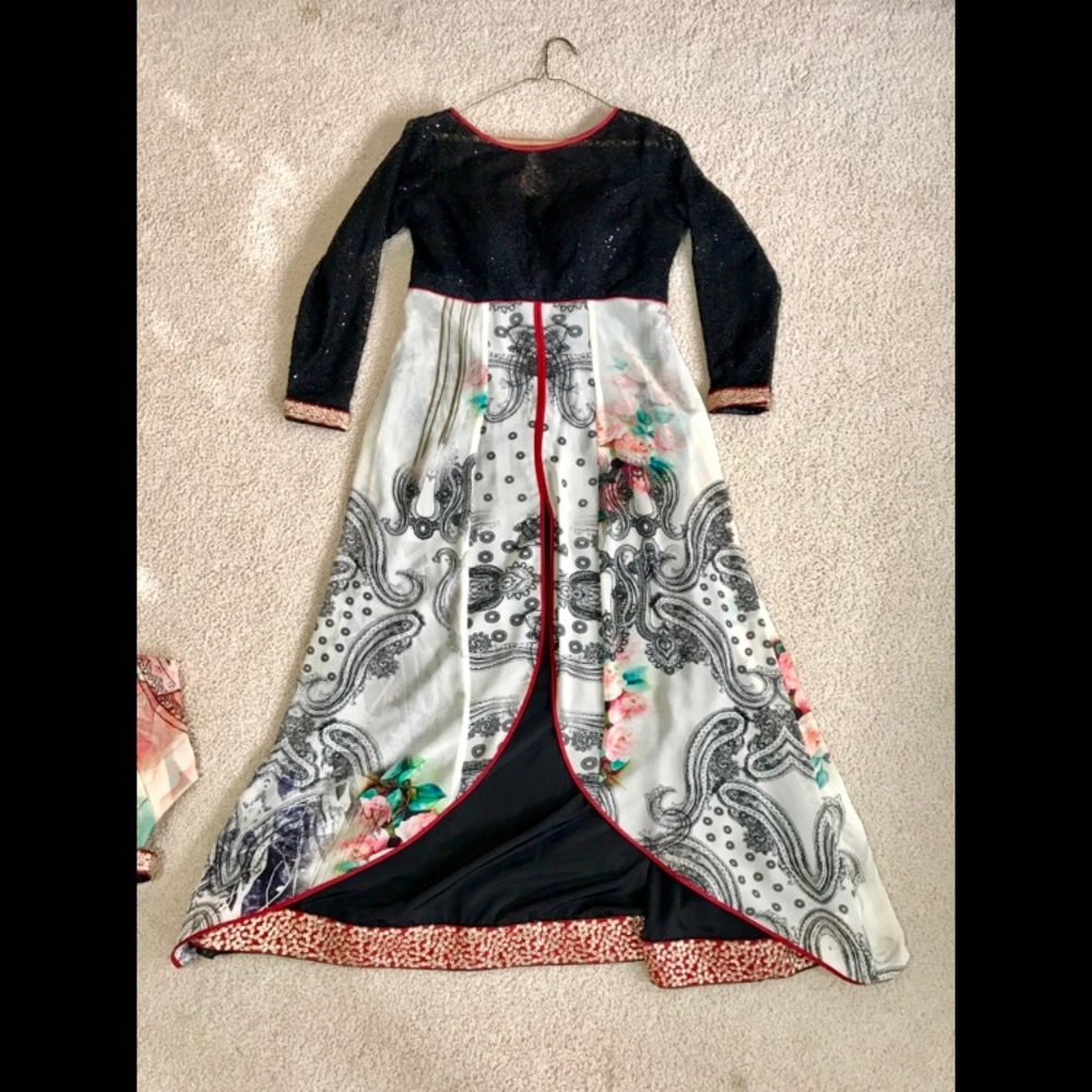 Colorful Black Indian Outfit